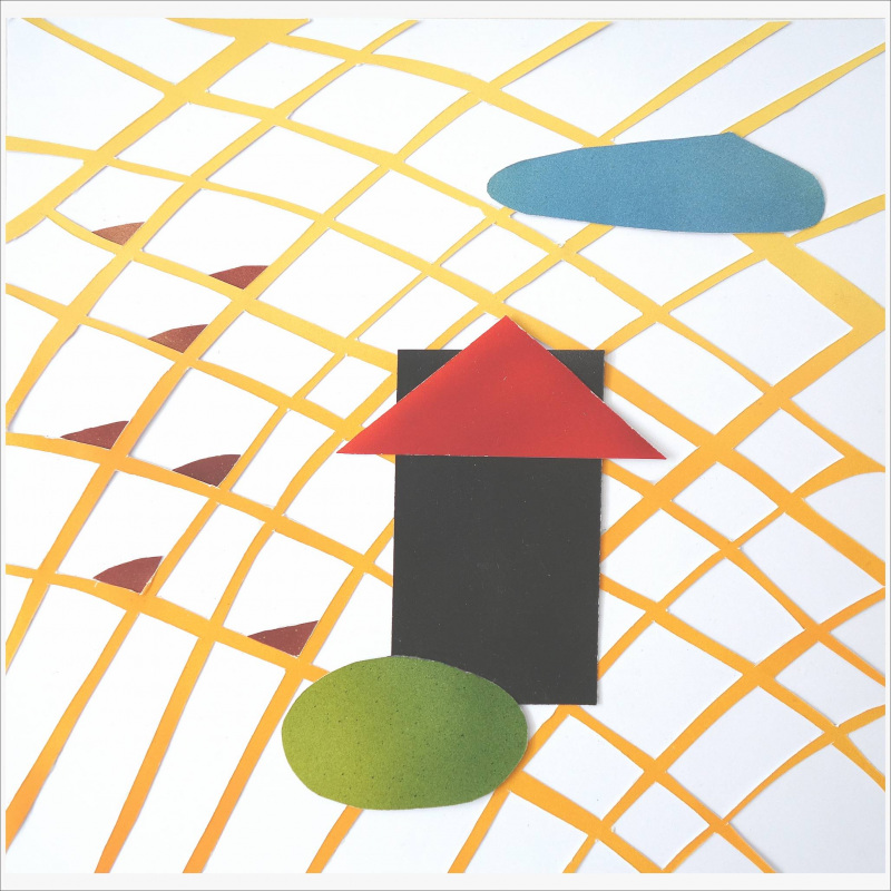 House, Sky, Pond, Field