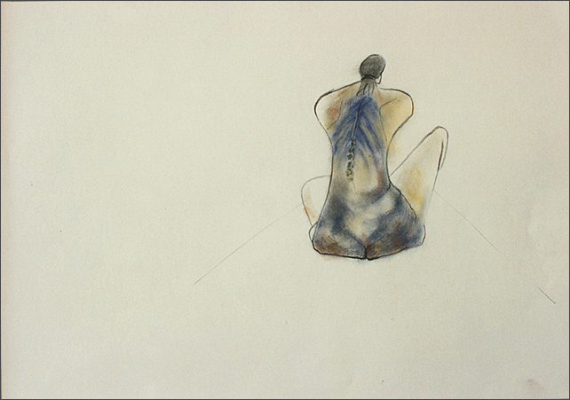 Drawing-Man Back View